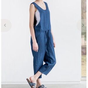 Not Perfect Linen Loose Linen Jumpsuit, Size Small